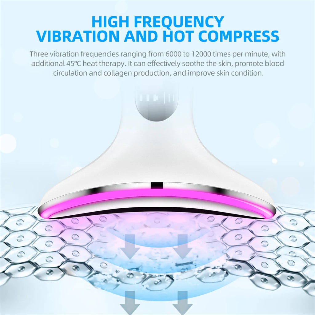 VéloGlow™ LED Face & Neck Lifting Massager – 4 Color Light Therapy & Skin Tightening Device